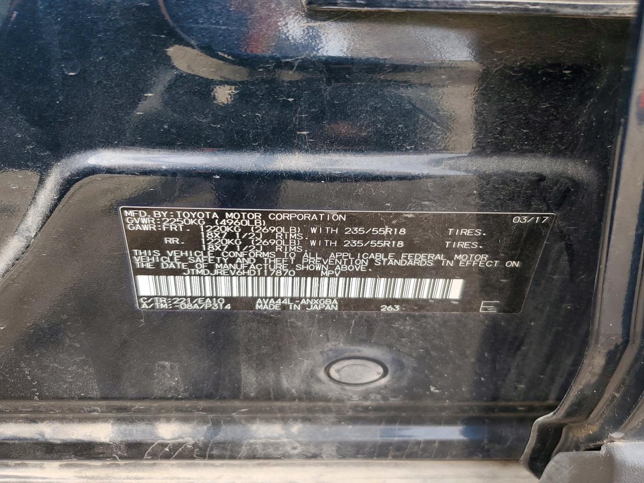 TOYOTA RAV4 HV 2017 — 14