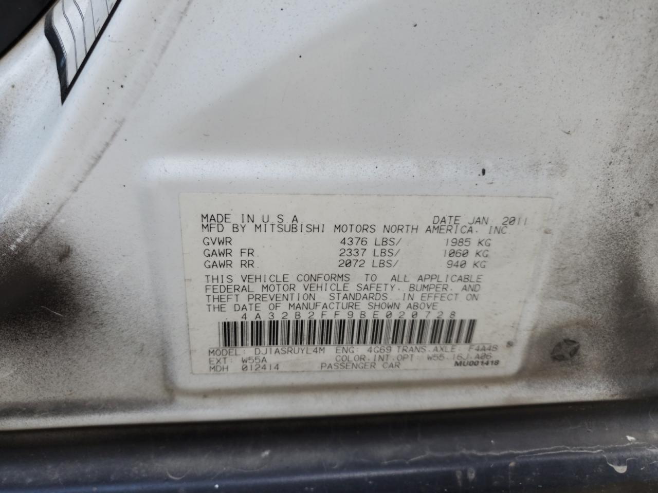 MITSUBISHI GALANT 2011 — 14