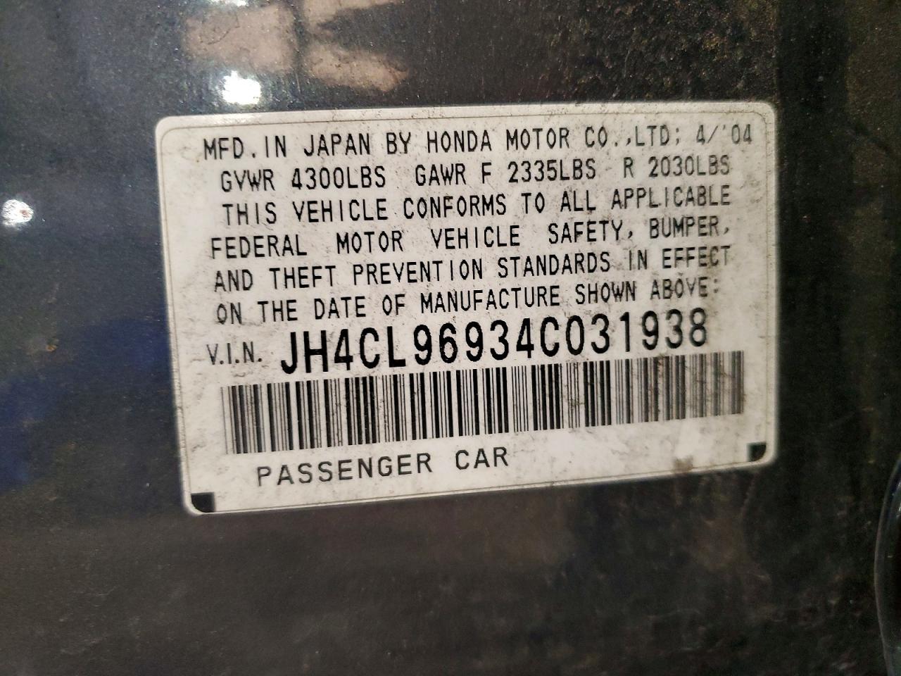 ACURA TSX 2004 — 14