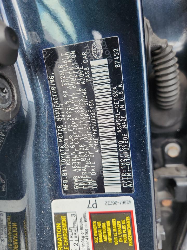 TOYOTA CAMRY 2013 — 13