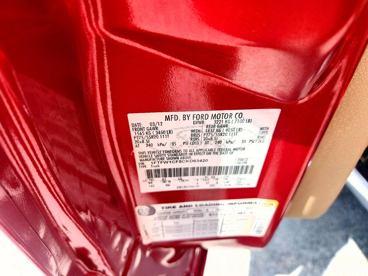 FORD F150 2012 — 13