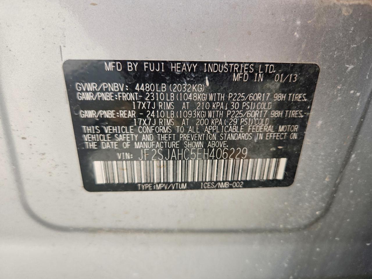 SUBARU FORESTER 2014 — 14