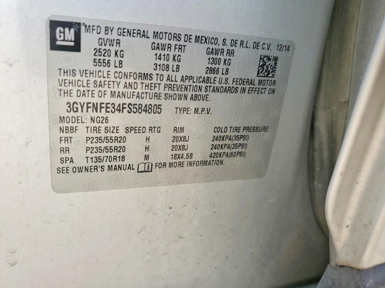 CADILLAC SRX 2015 — 13