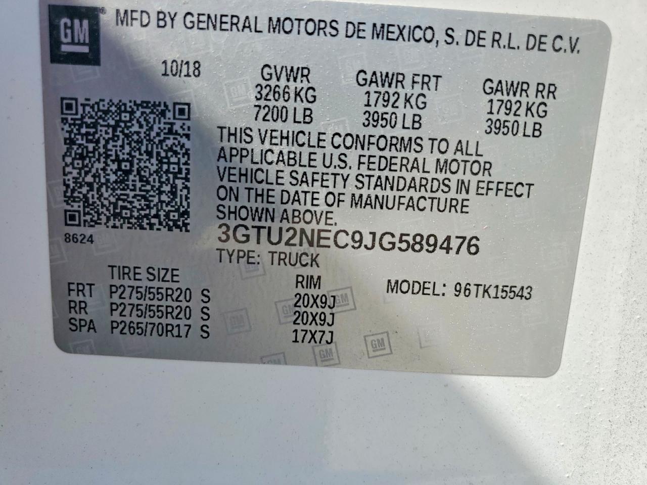 GMC SIERRA 2018 — 13