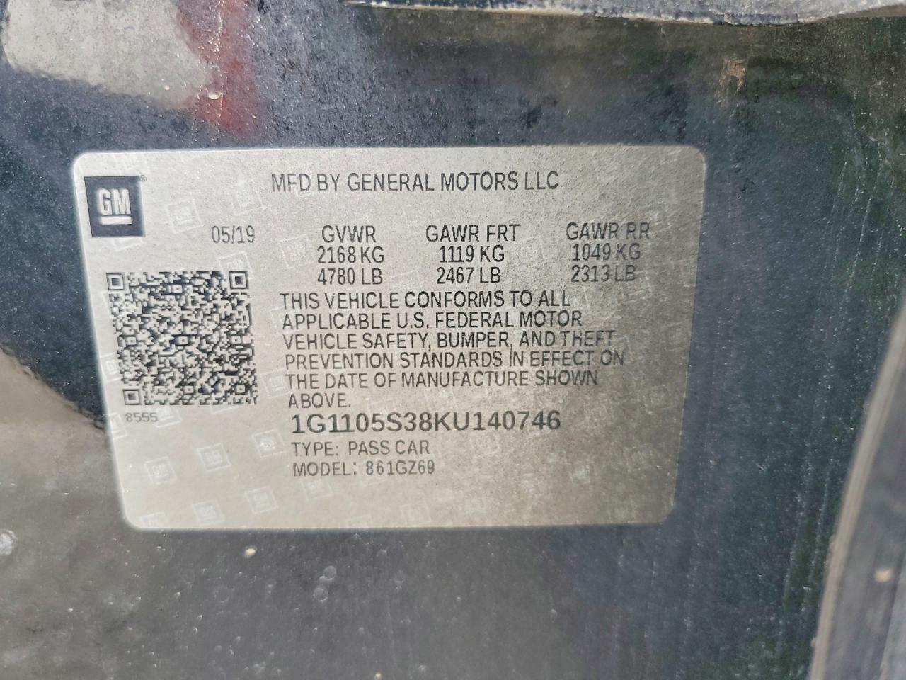 CHEVROLET IMPALA 2019 — 13