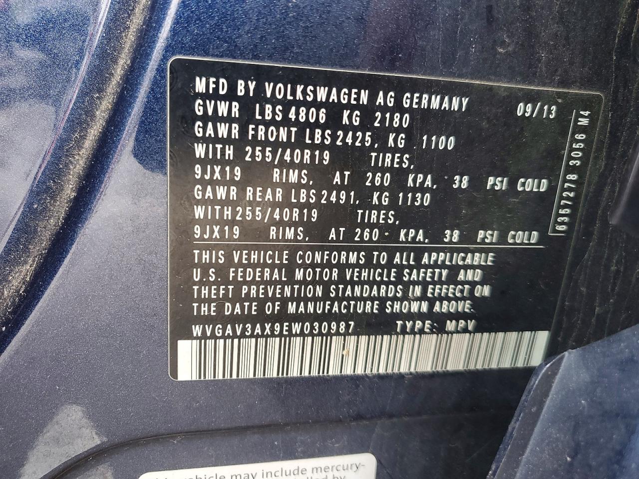 VOLKSWAGEN TIGUAN 2014 — 15