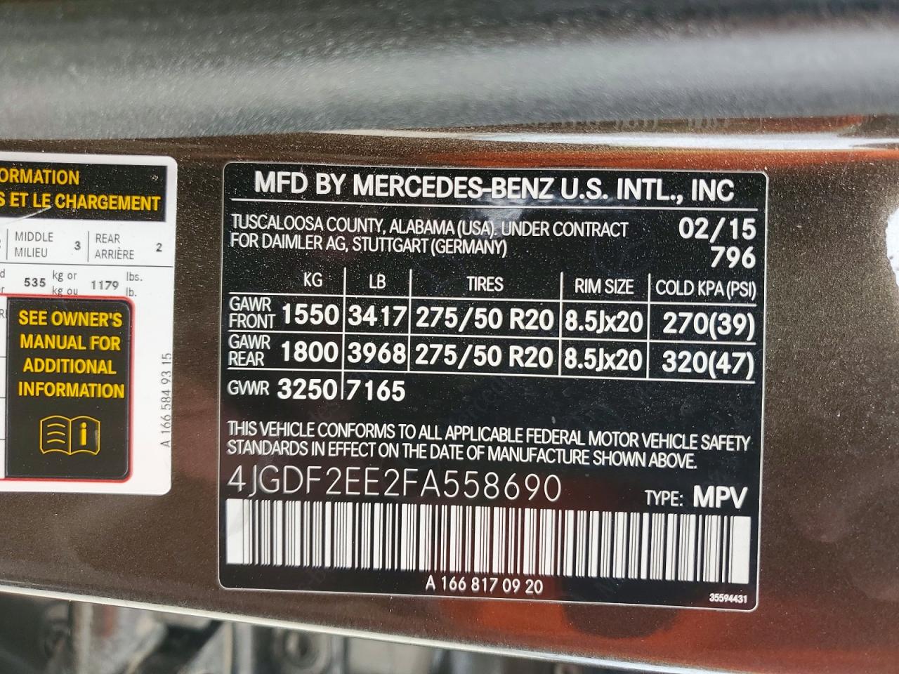 MERCEDES-BENZ GL 2015 — 14