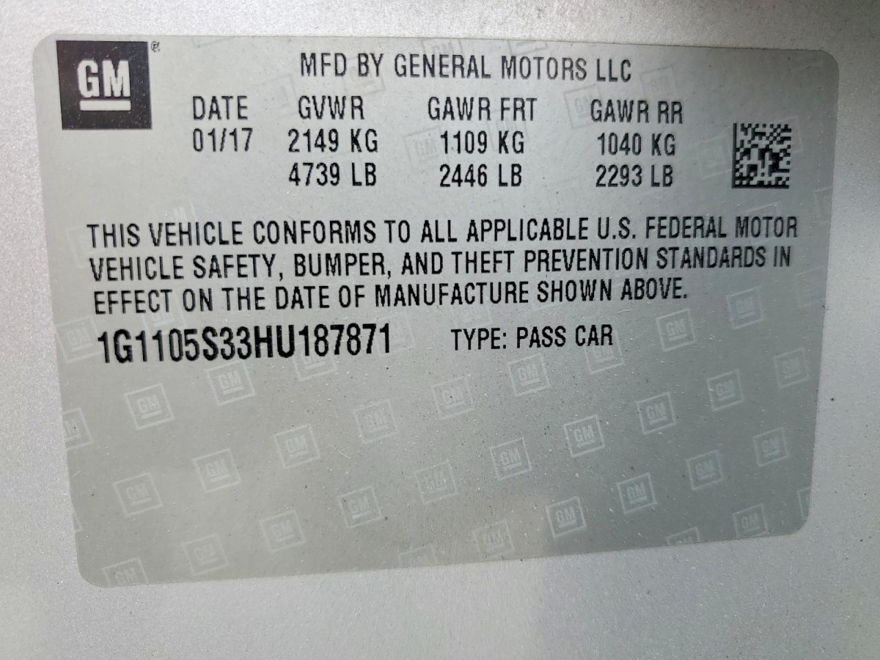 CHEVROLET IMPALA 2017 — 13