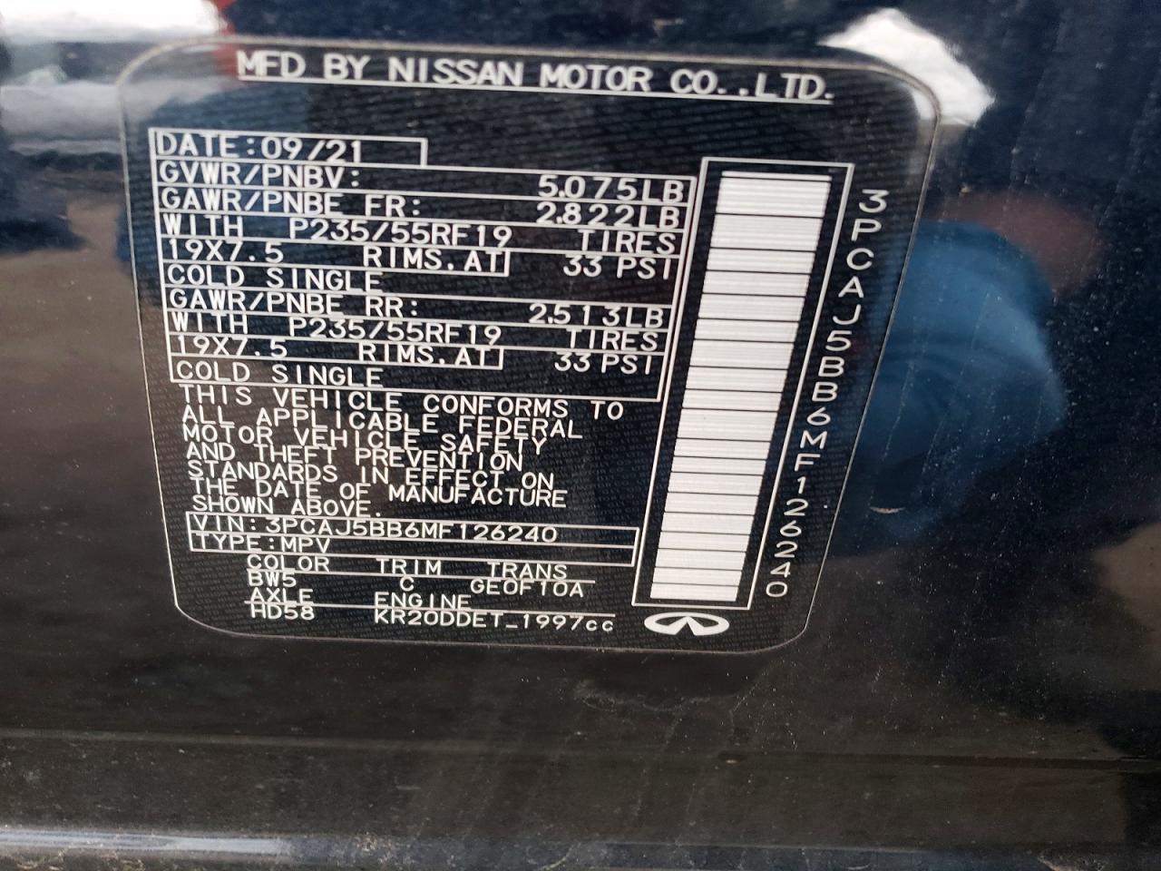 INFINITI QX50 2021 — 13