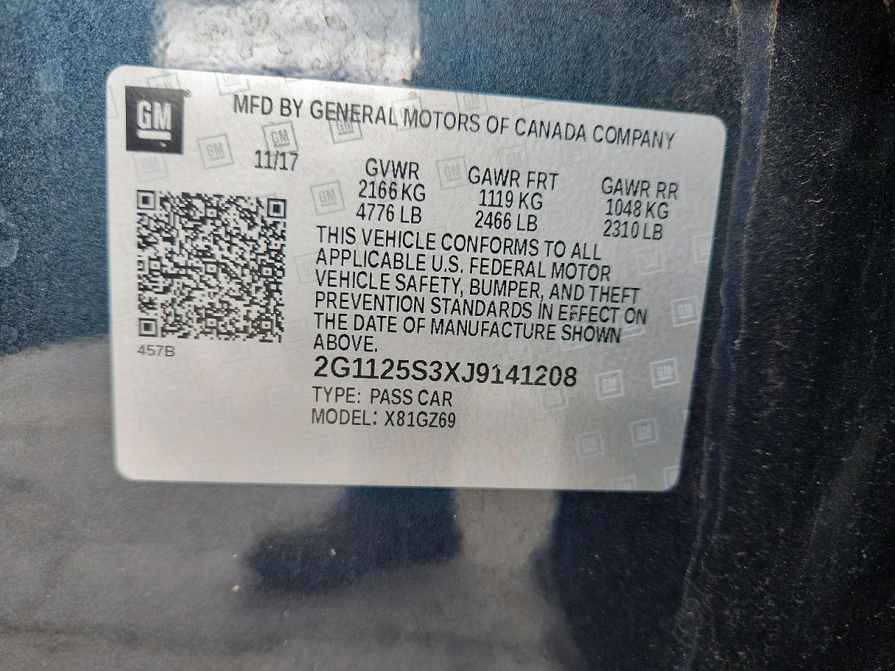 CHEVROLET IMPALA 2018 — 13