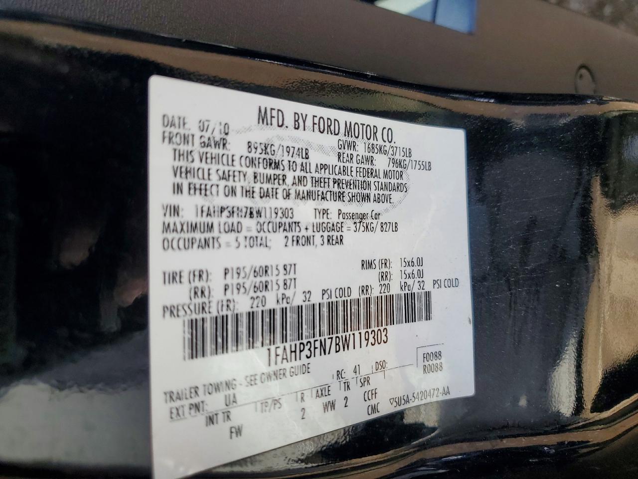 FORD FOCUS 2011 — 13