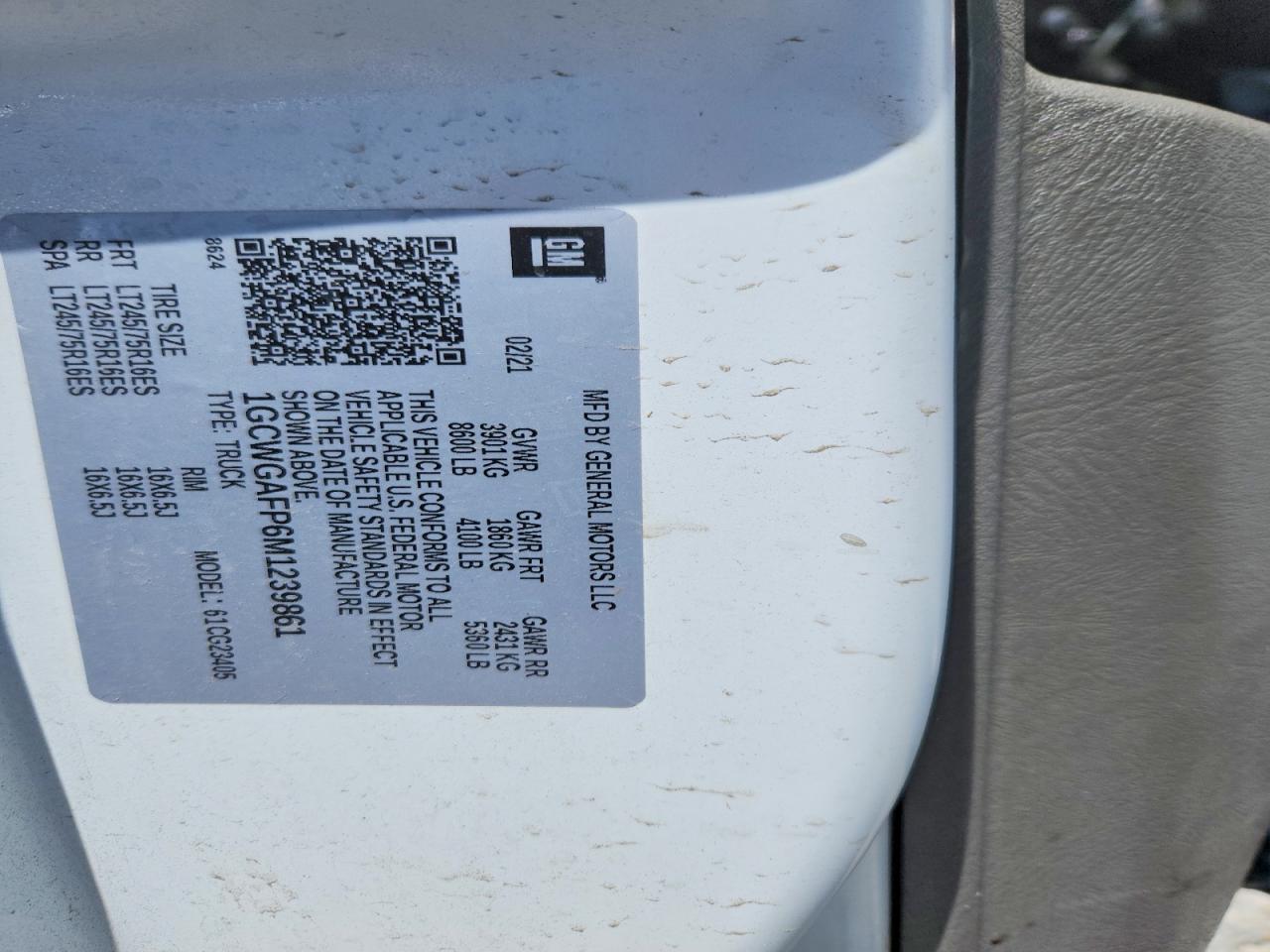 CHEVROLET EXPRESS G2500 2021 — 14