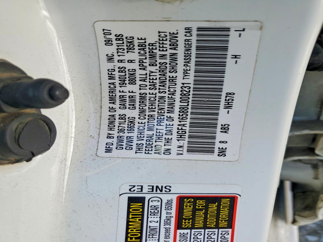 HONDA CIVIC 2008 — 13
