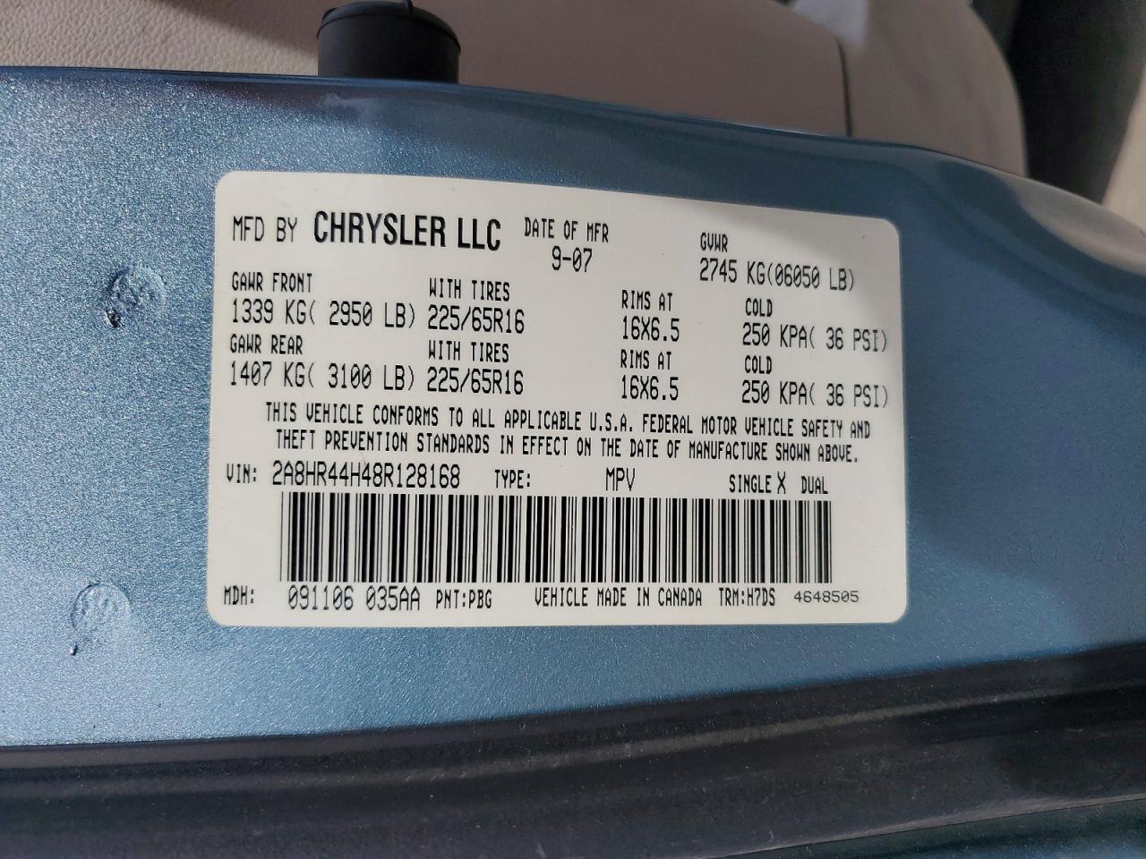 CHRYSLER TOWN & COUNTRY 2008 — 14