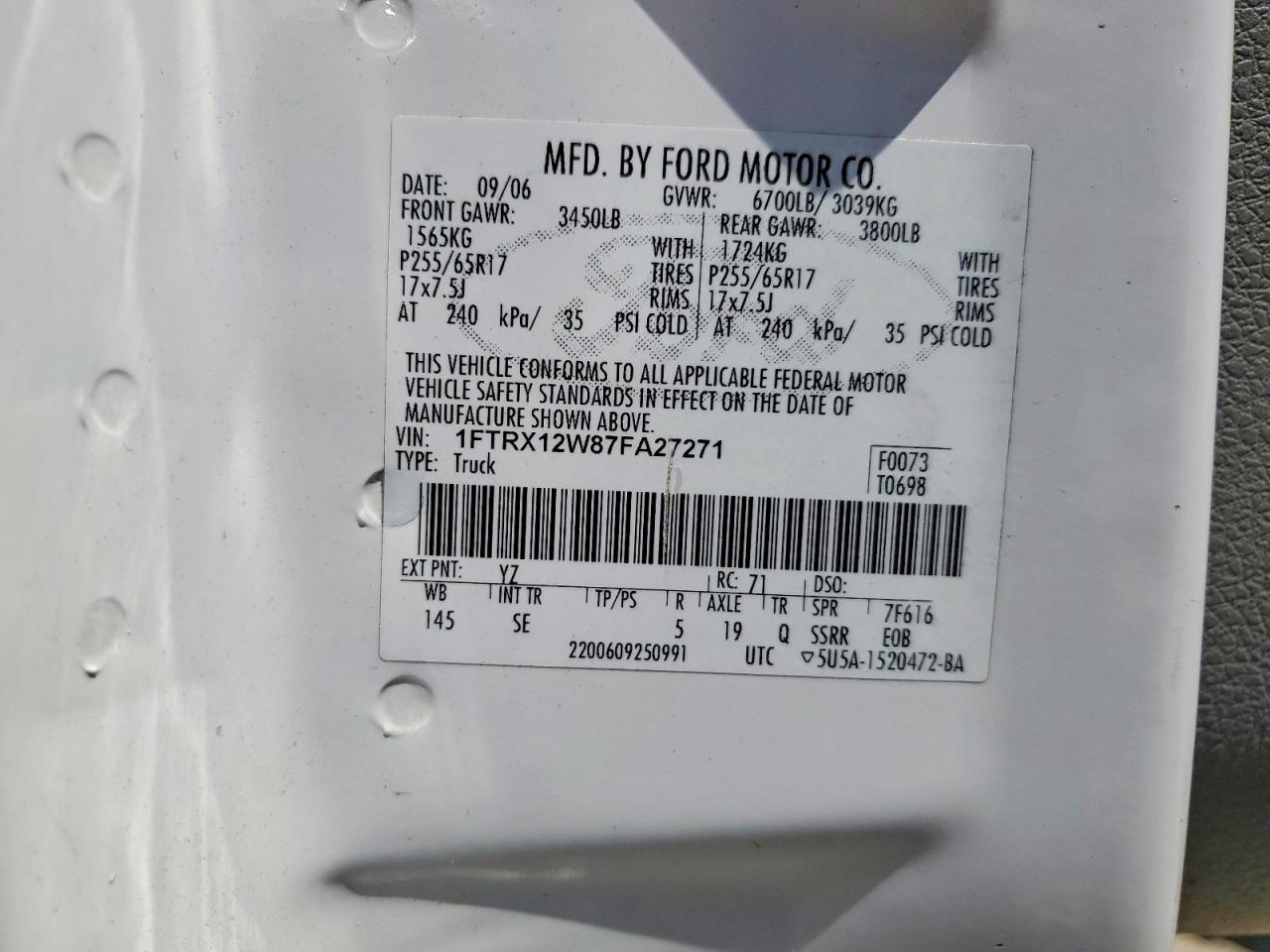 FORD F150 2007 — 13