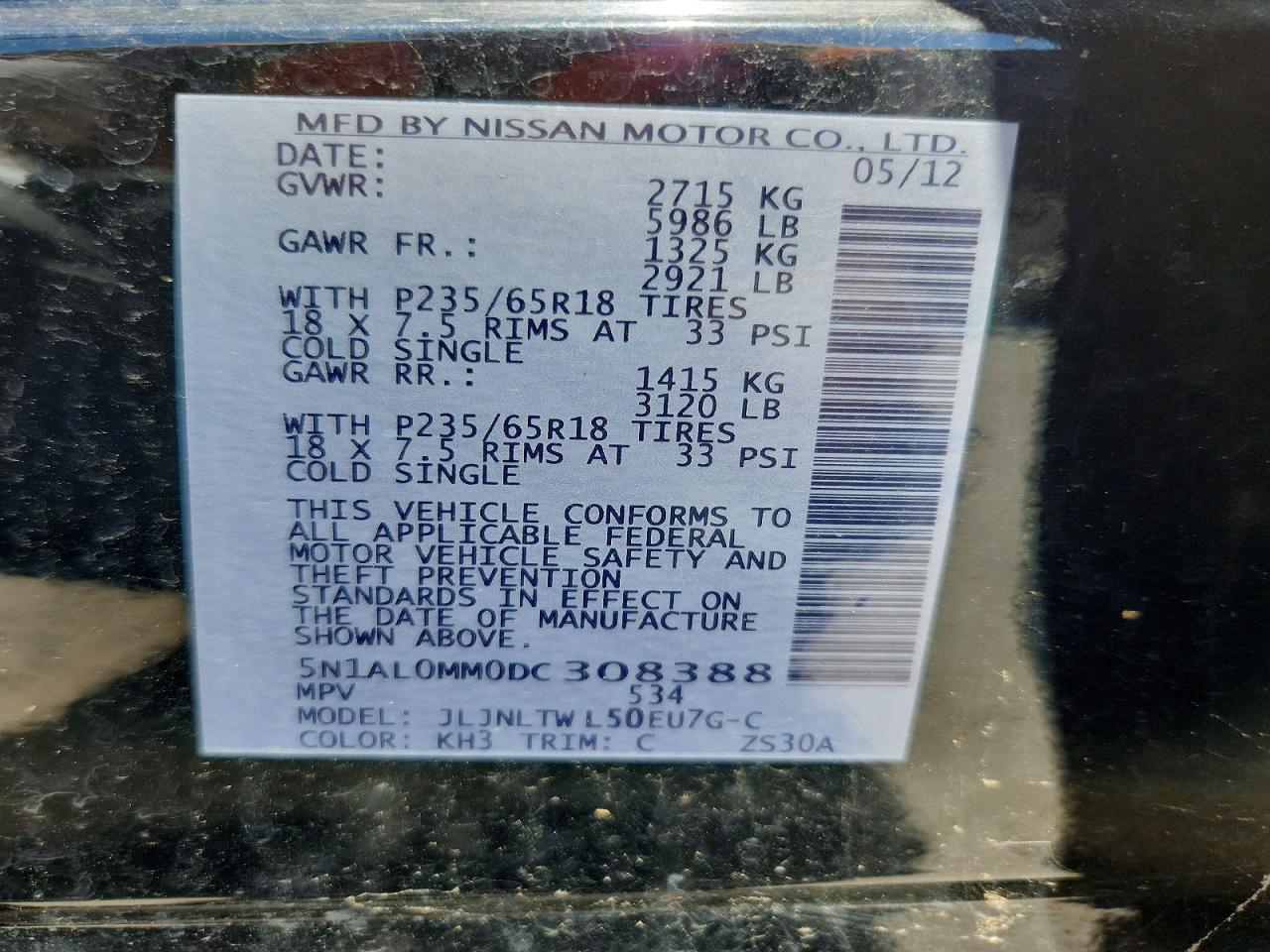 INFI JX35 2013 — 14