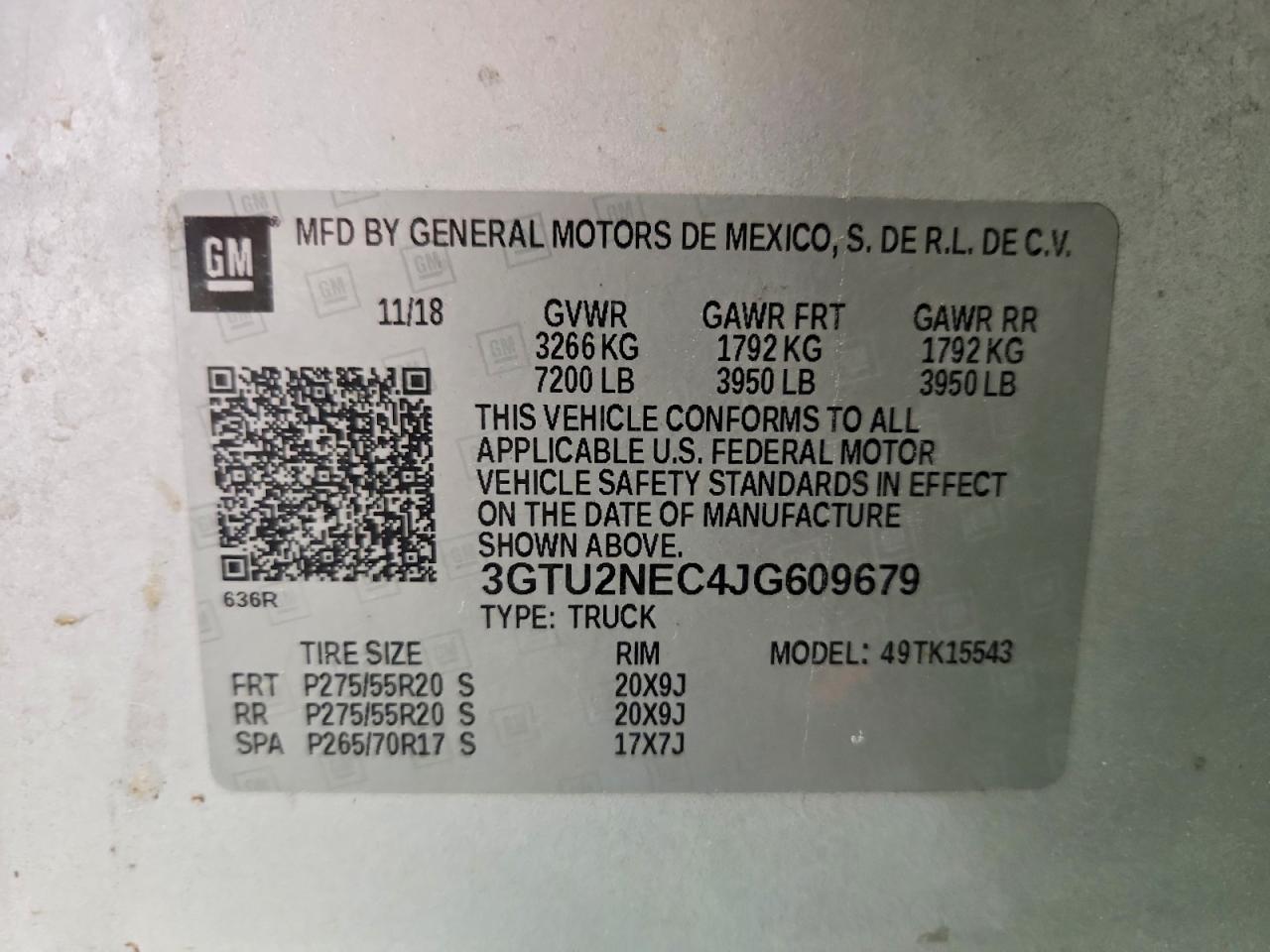 GMC SIERRA 2018 — 13