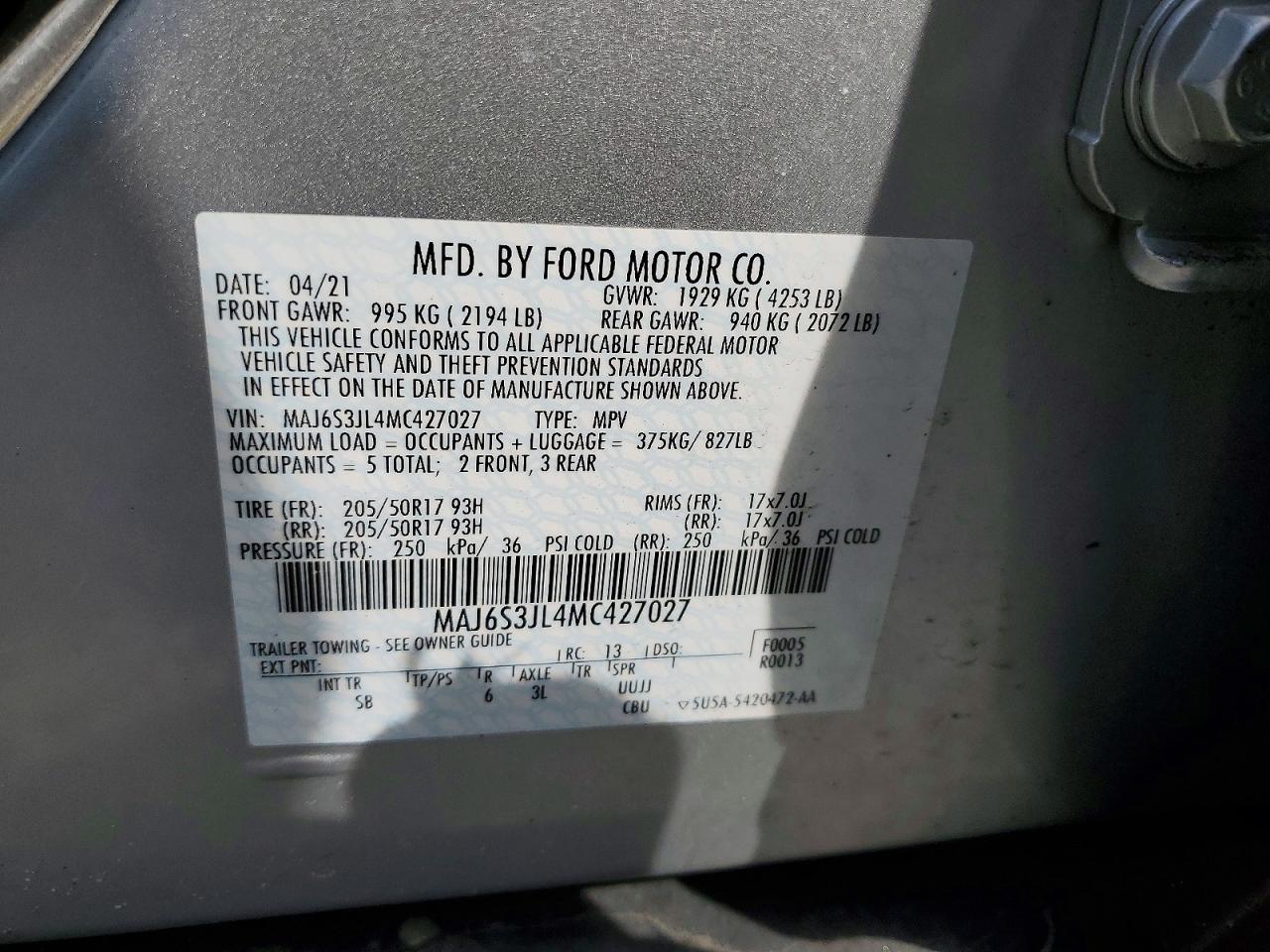 FORD ECOSPORT 2021 — 15