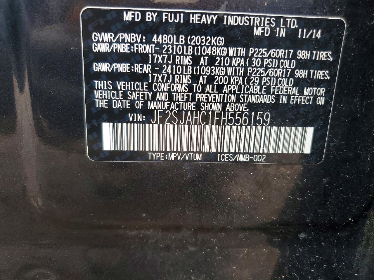 SUBARU FORESTER 2015 — 13