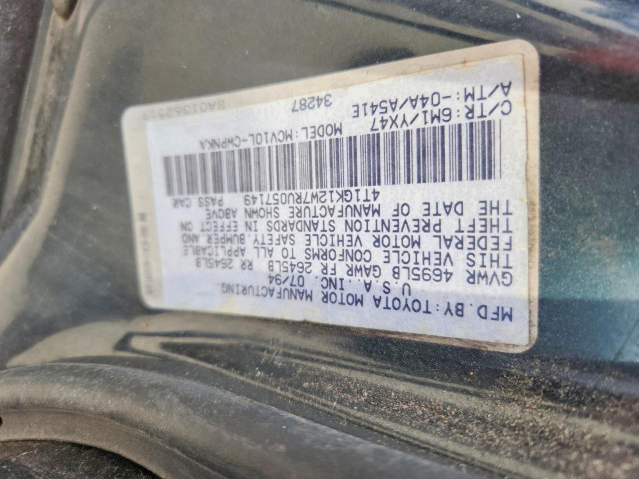 TOYOTA CAMRY 1994 — 13