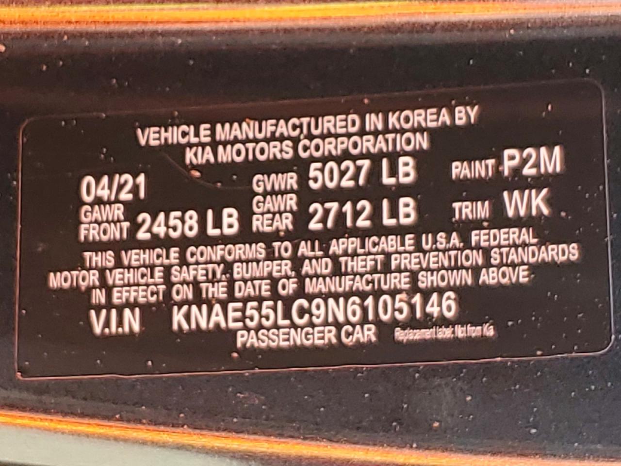 KIA STINGER 2022 — 14