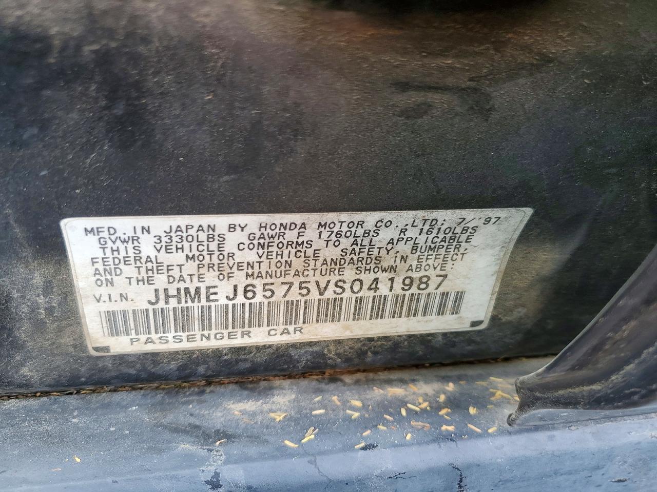 HONDA CIVIC 1997 — 13
