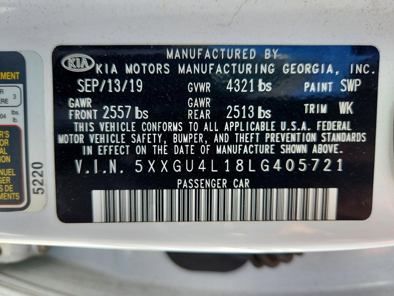 KIA OPTIMA 2020 — 13