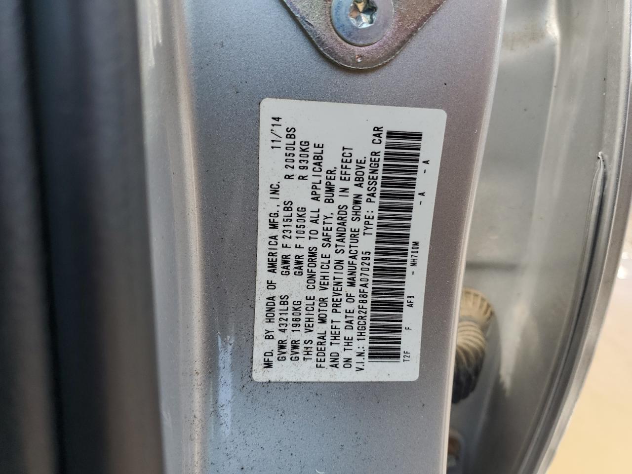 HONDA ACCORD 2015 — 13