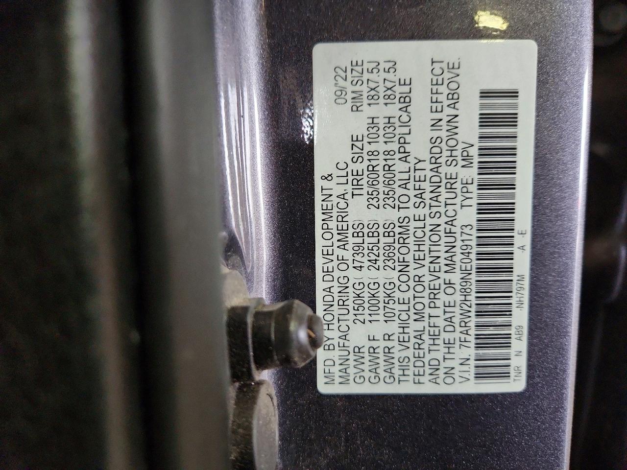 HONDA CR-V 2022 — 14