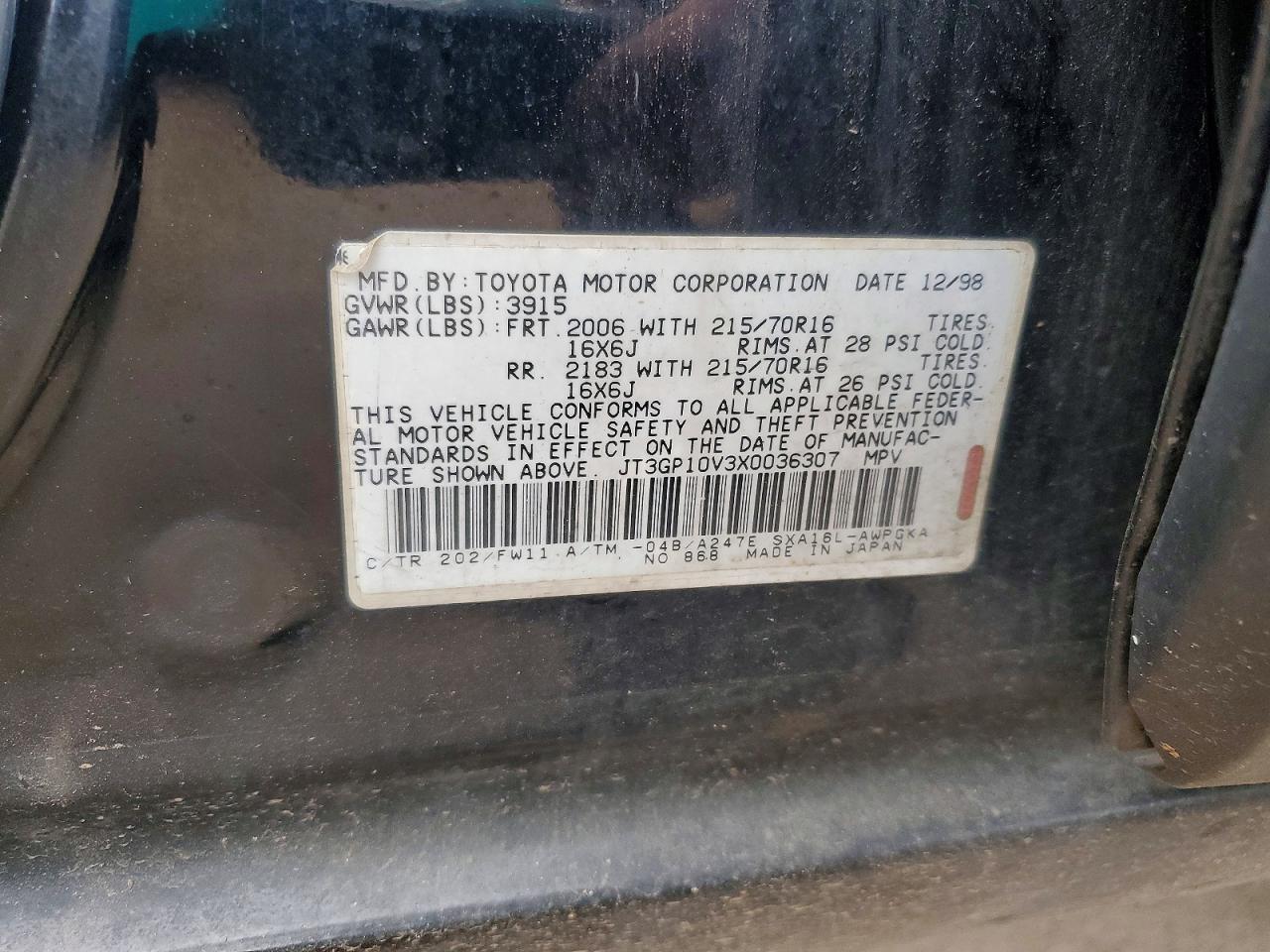 TOYOTA RAV4 1999 — 13