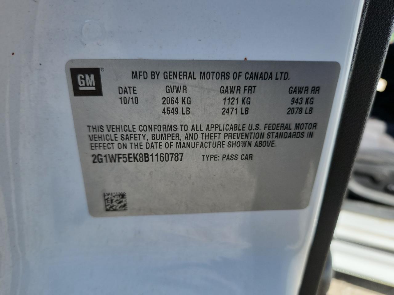 CHEVROLET IMPALA 2011 — 13