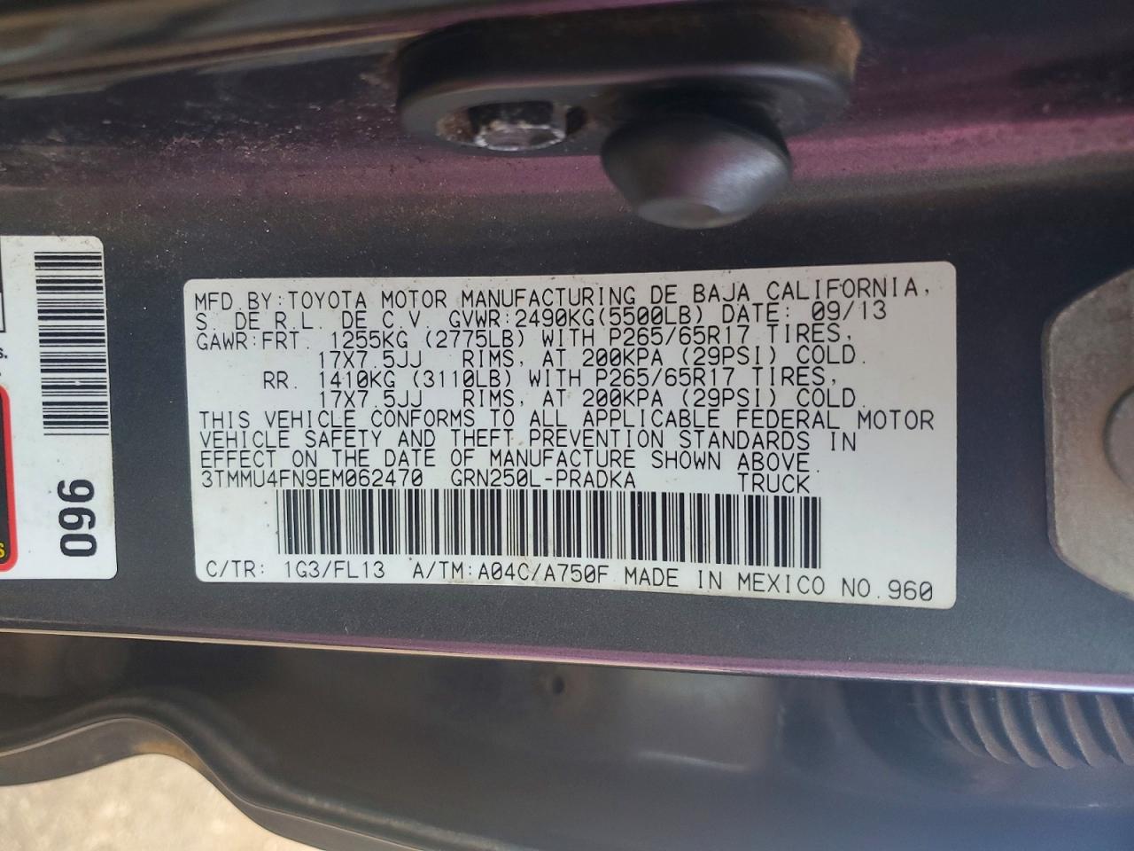 TOYOTA TACOMA 2014 — 13