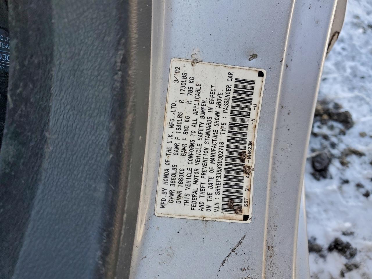 HONDA CIVIC 2002 — 13