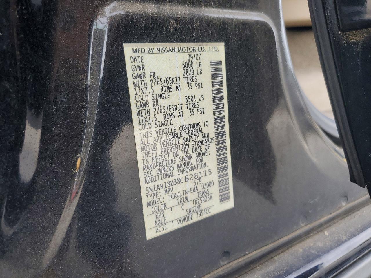 NISSAN PATHFINDER 2008 — 14