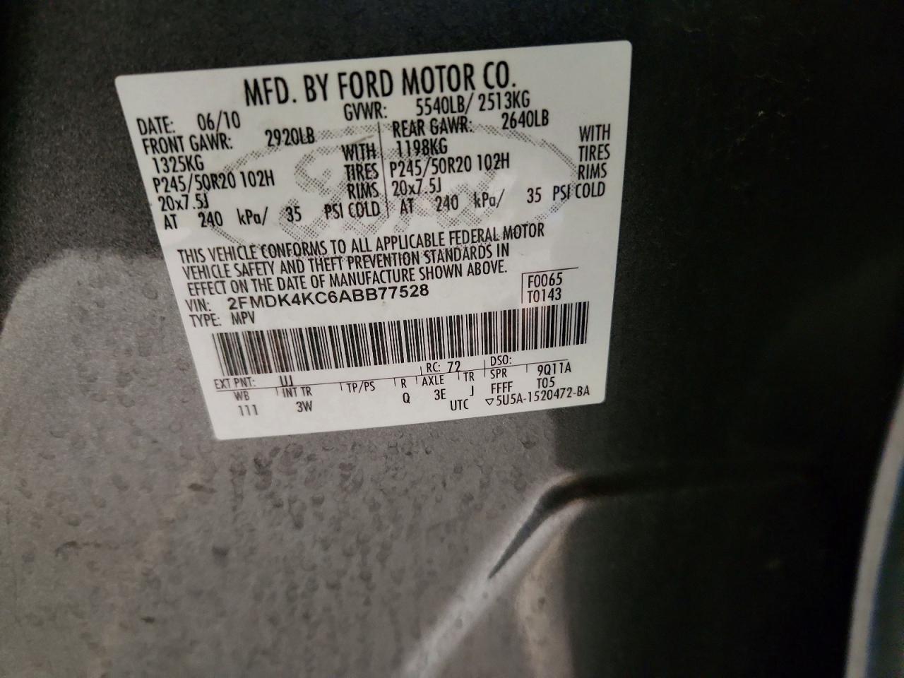 FORD EDGE 2010 — 14