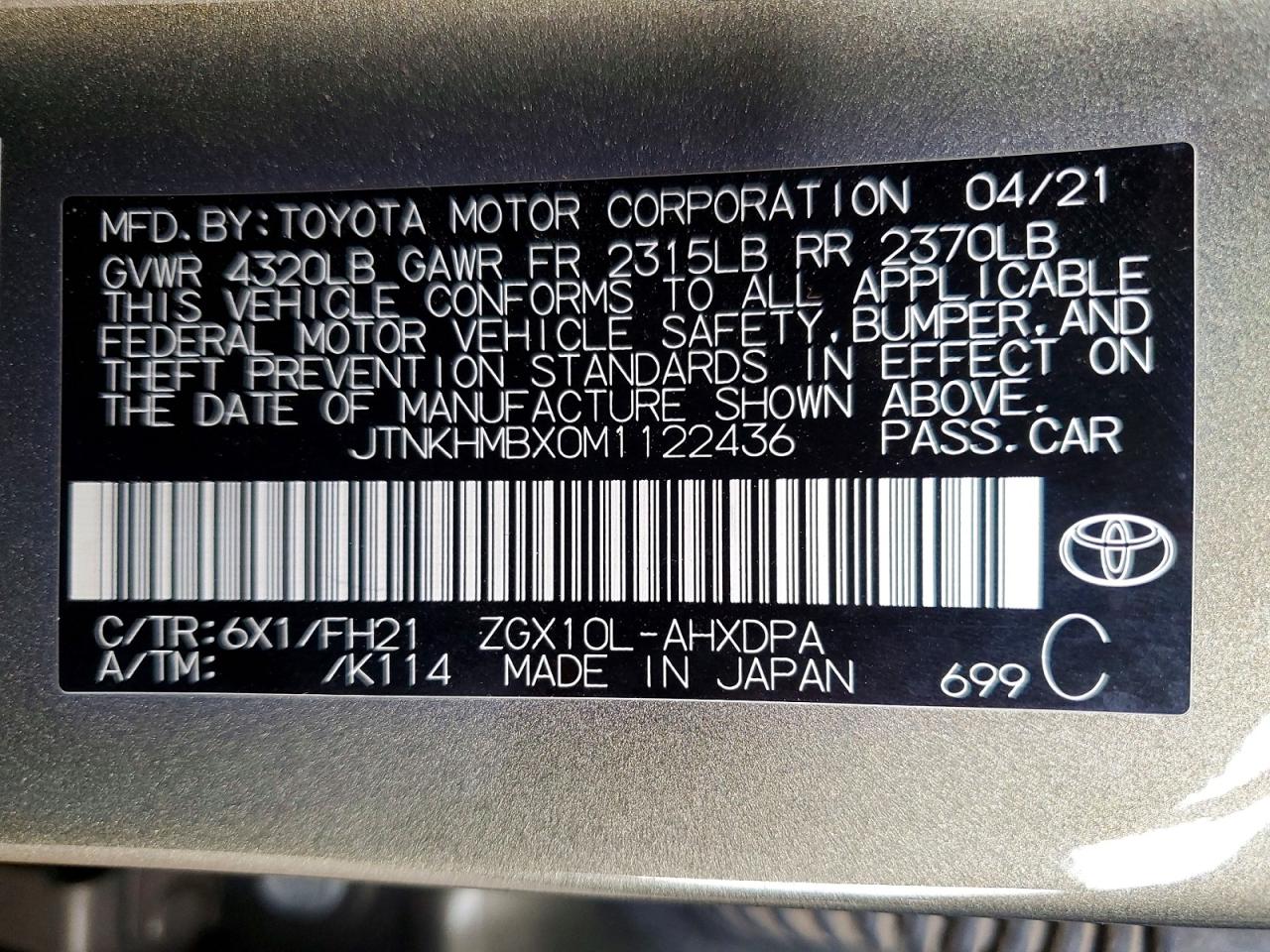 TOYOTA C-HR 2021 — 13