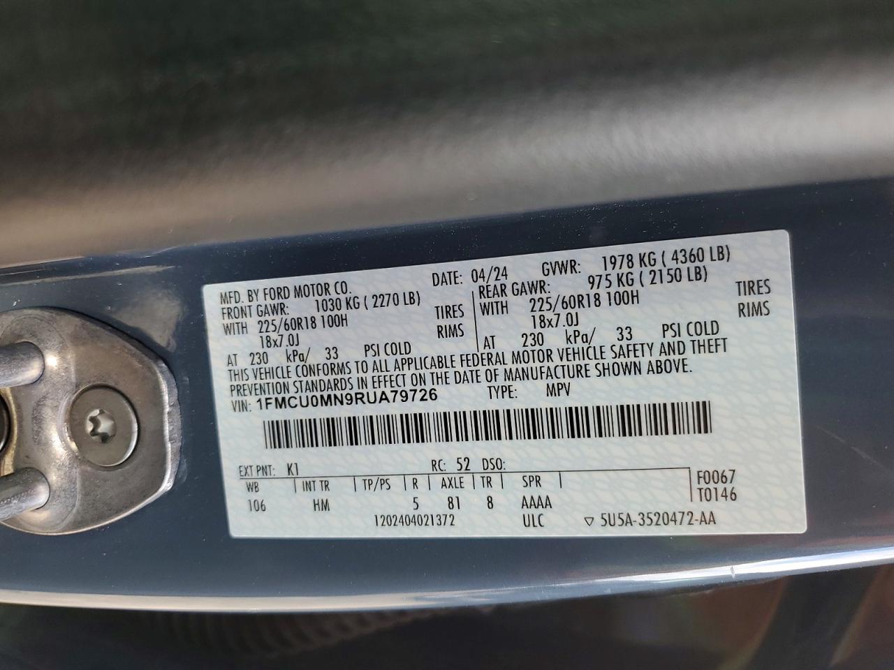 FORD ESCAPE 2024 — 14