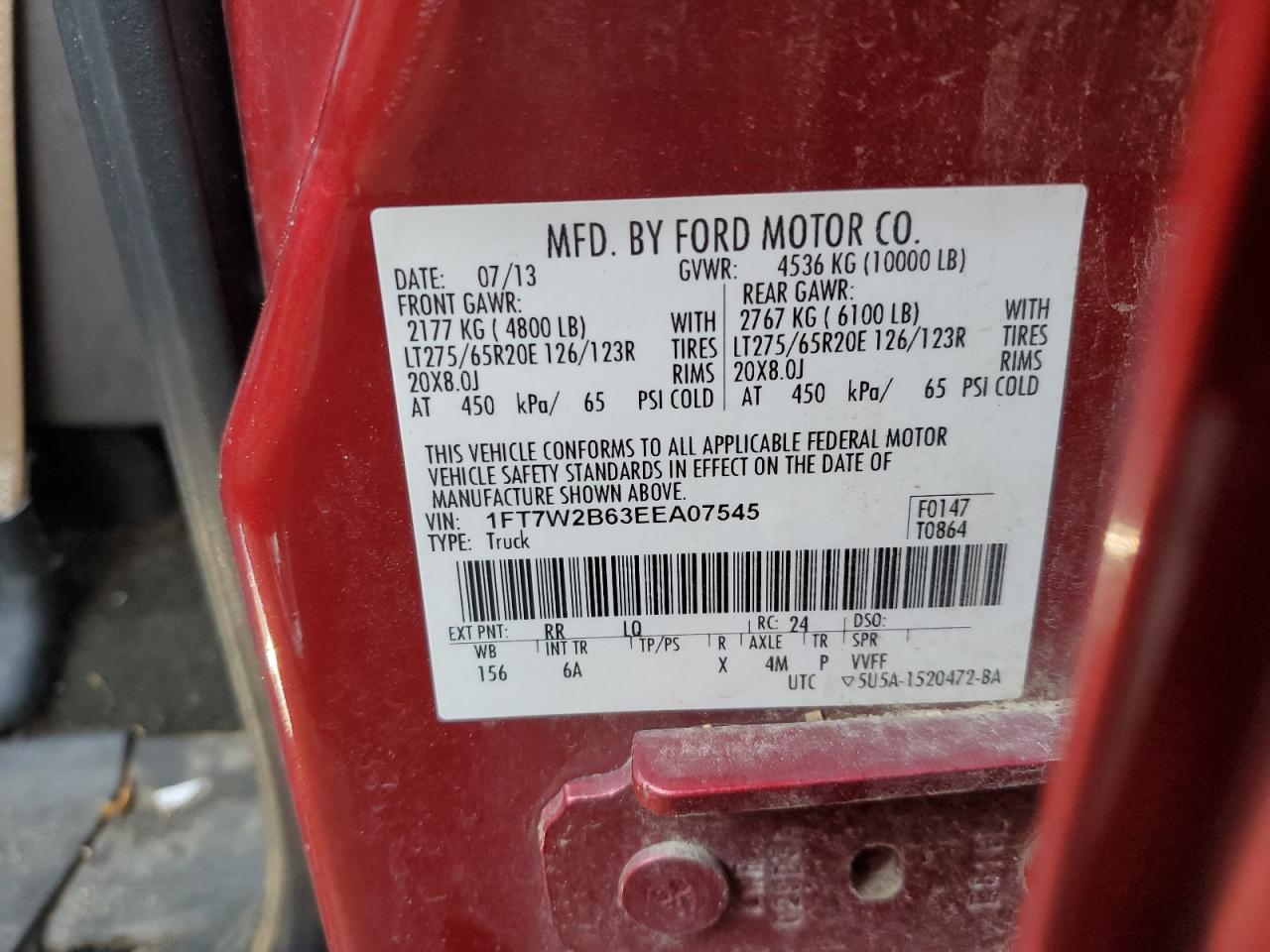 FORD F250 2014 — 14