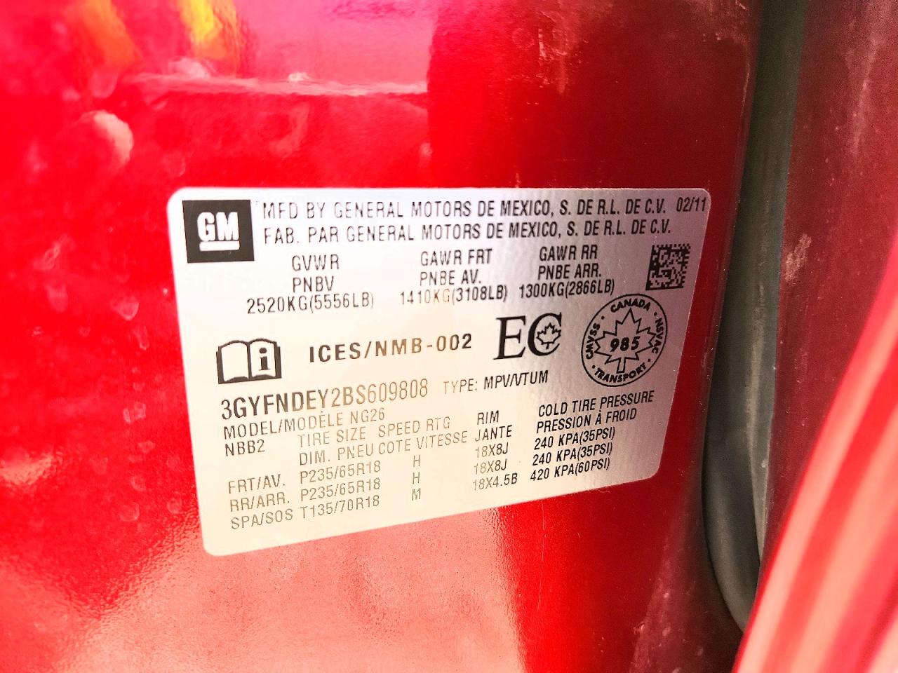 CADILLAC SRX 2011 — 14