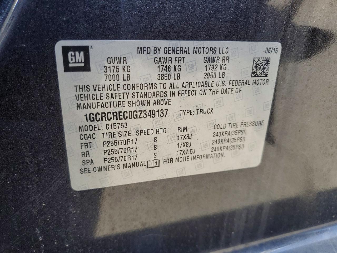 CHEVROLET 1500 SILVE 2016 — 13