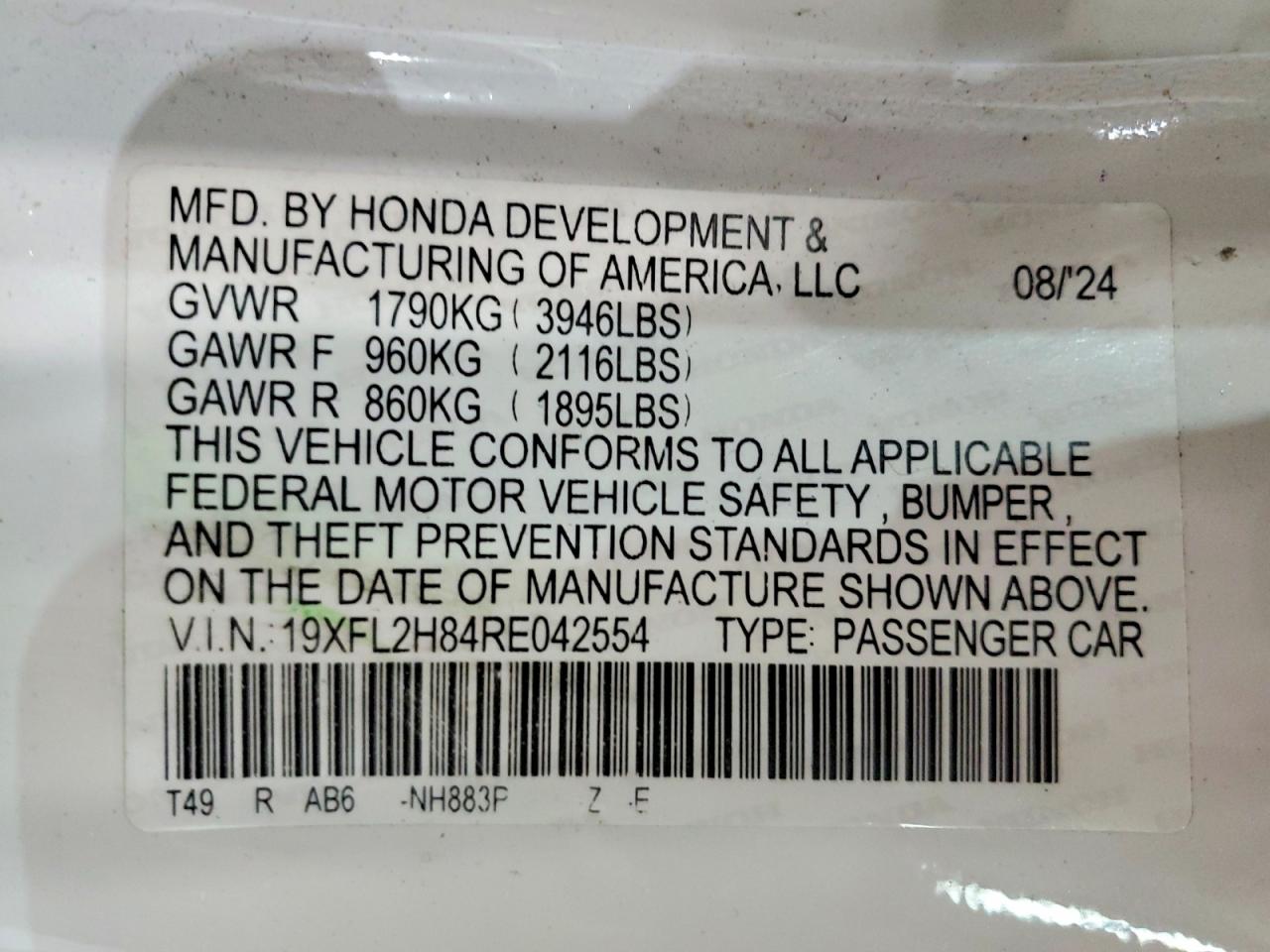 HONDA CIVIC 2024 — 13