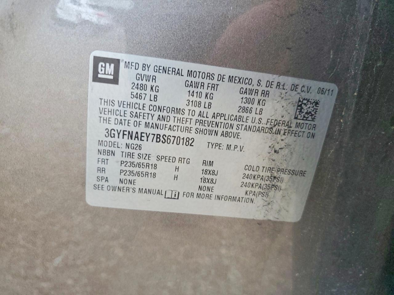 CADILLAC SRX 2011 — 14