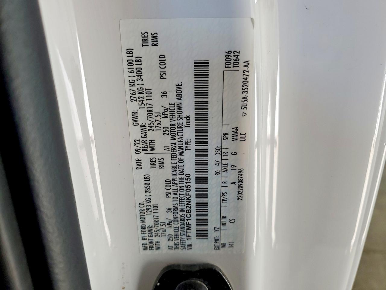 FORD F150 2022 — 13