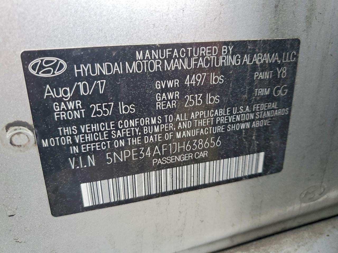 HYUNDAI SONATA 2018 — 13