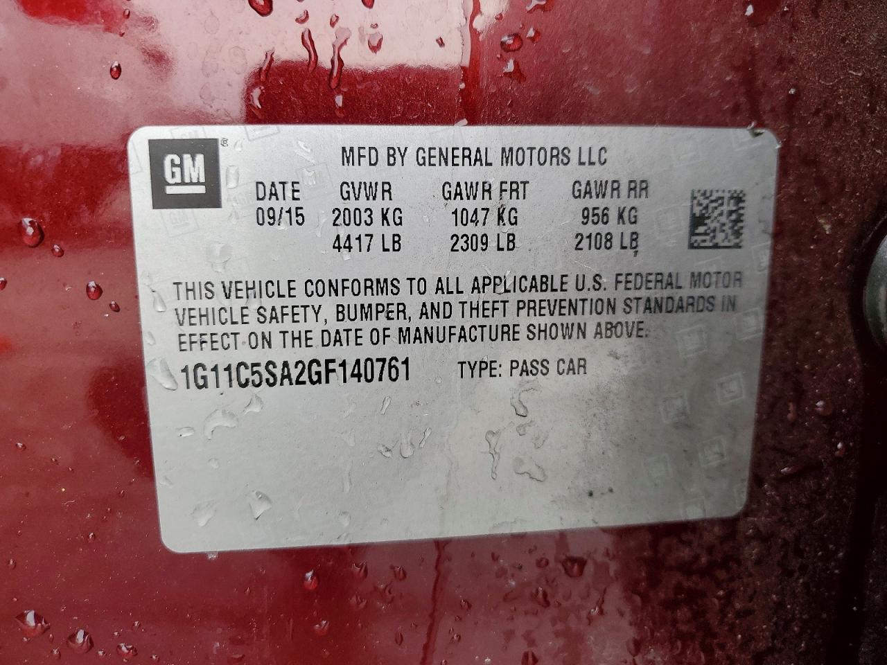 CHEVROLET MALIBU LIMITED 2016 — 14