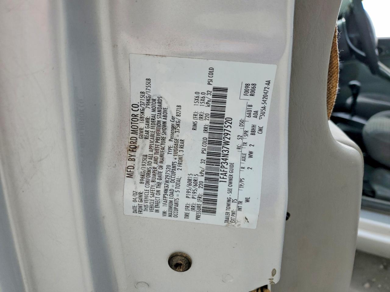 FORD FOCUS 2007 — 14