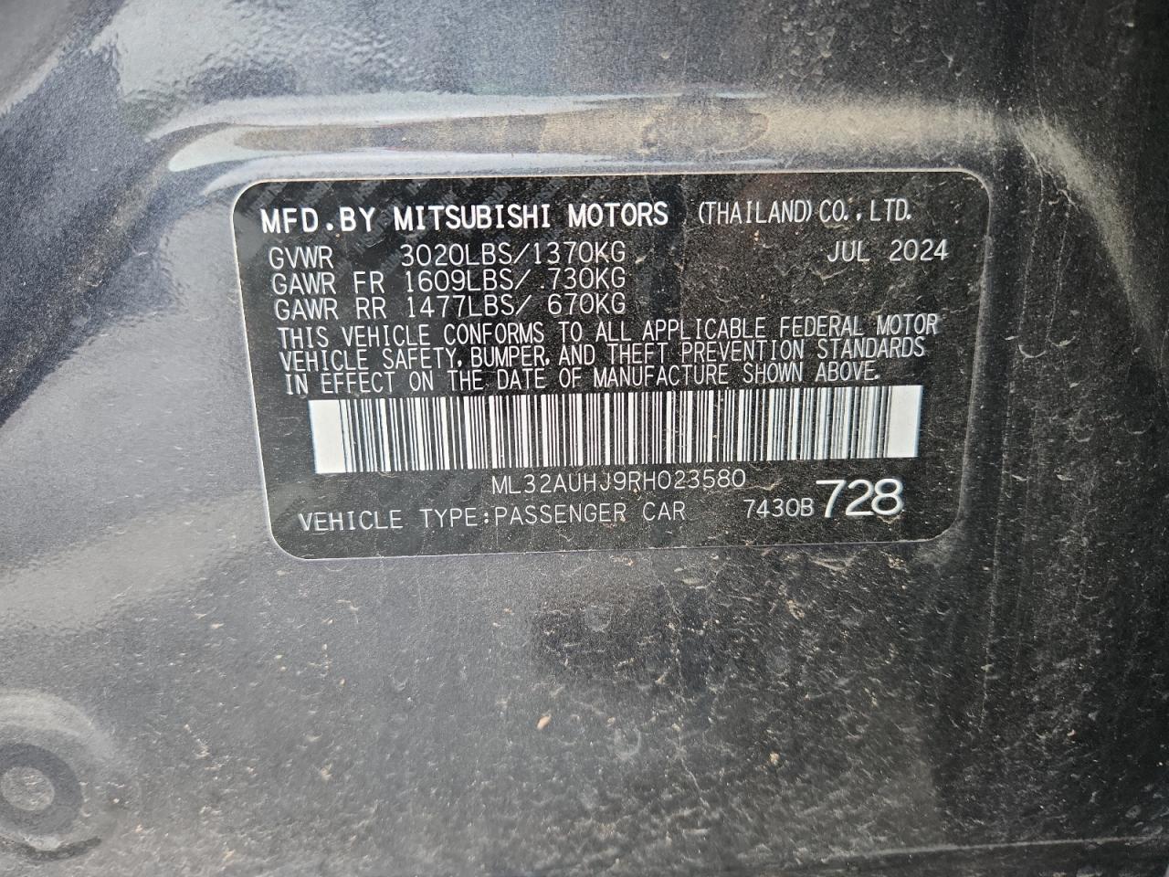 MITSUBISHI MIRAGE 2024 — 13