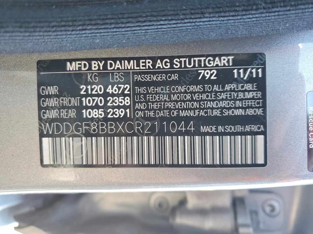 MERCEDES-BENZ C 2012 — 13
