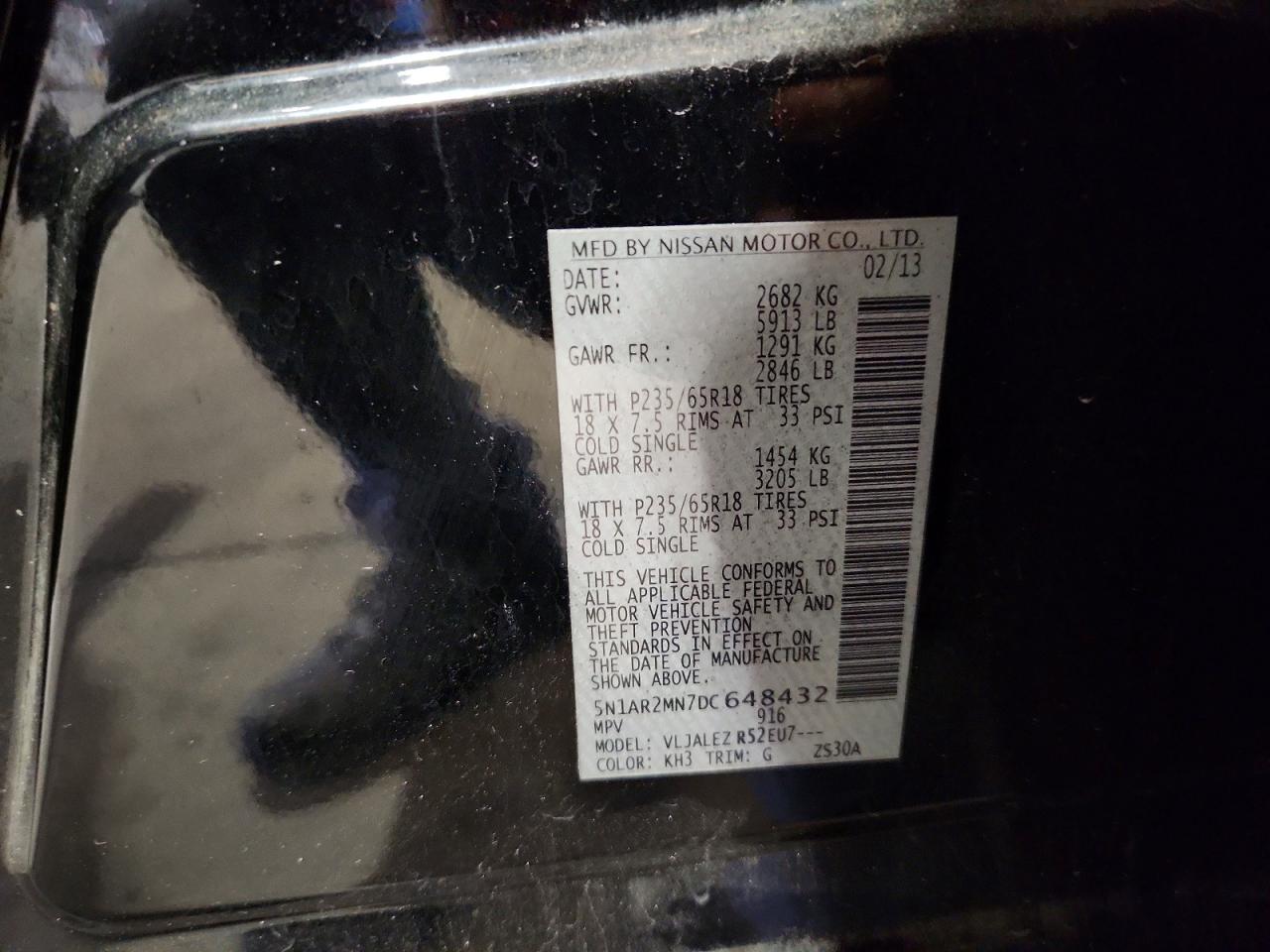 NISSAN PATHFINDER 2013 — 14