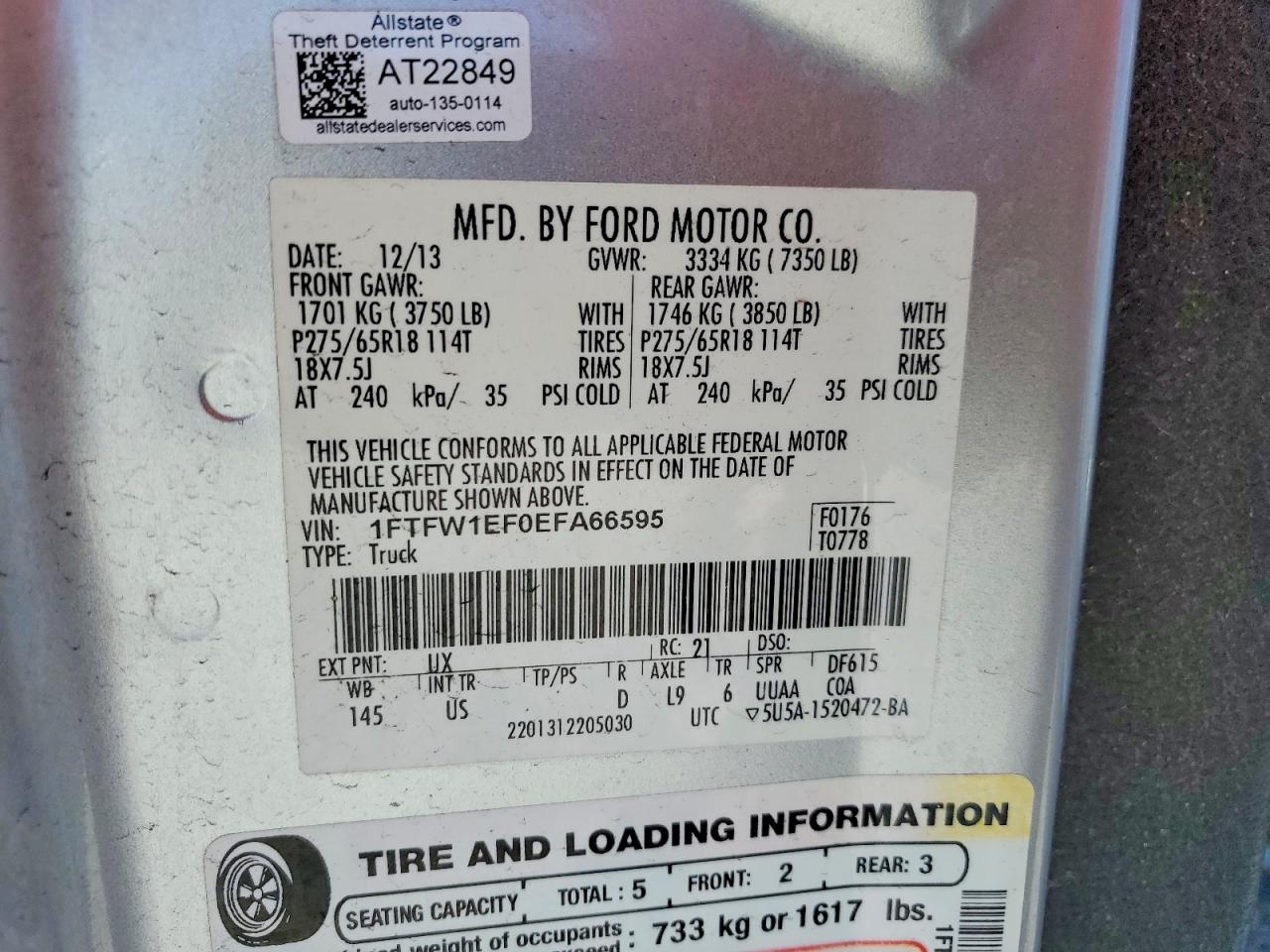 FORD F150 2014 — 14
